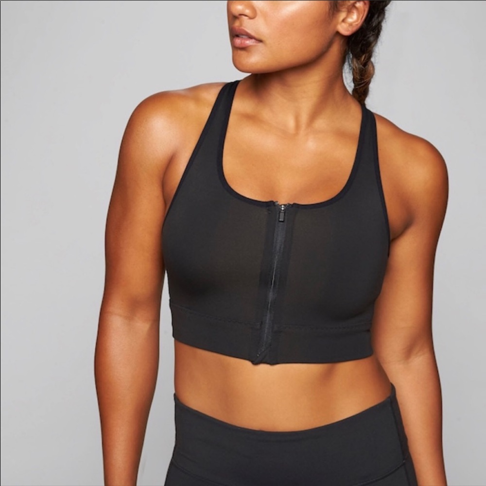Athleta Zip Front Stealth Bra